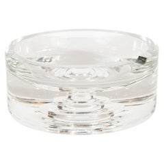 Vintage Mid-Century Modern Circular Crystal Ashtray by Rosenthal