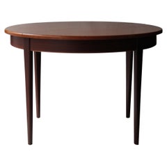 Mid-Century Modern Circular Italian  Extendable Teak Dining Table, 1950