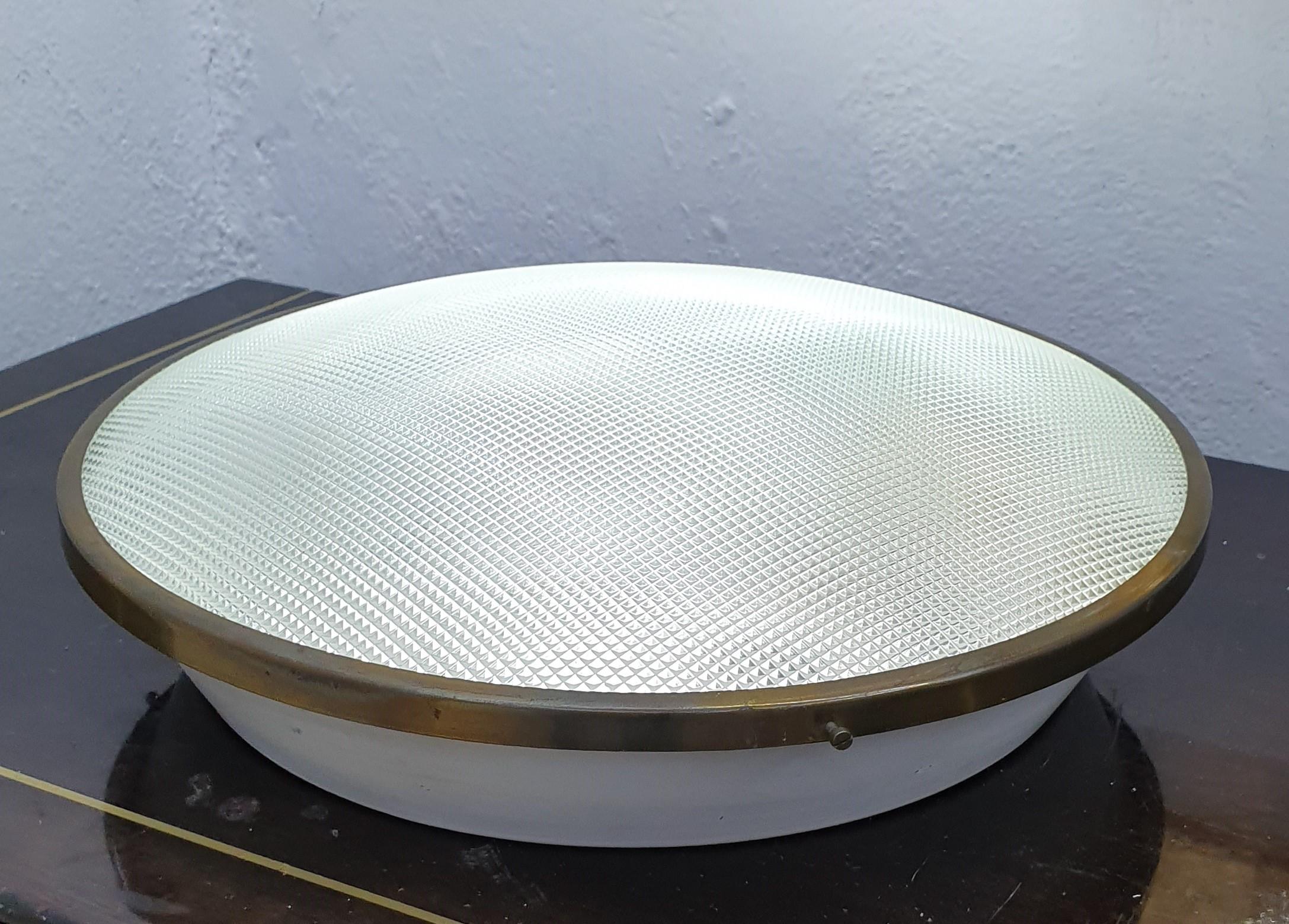 Mid-Century Modern Circular  Italian Wall Light in the Manner of Gino Sarfatti In Good Condition For Sale In Merida, Yucatan