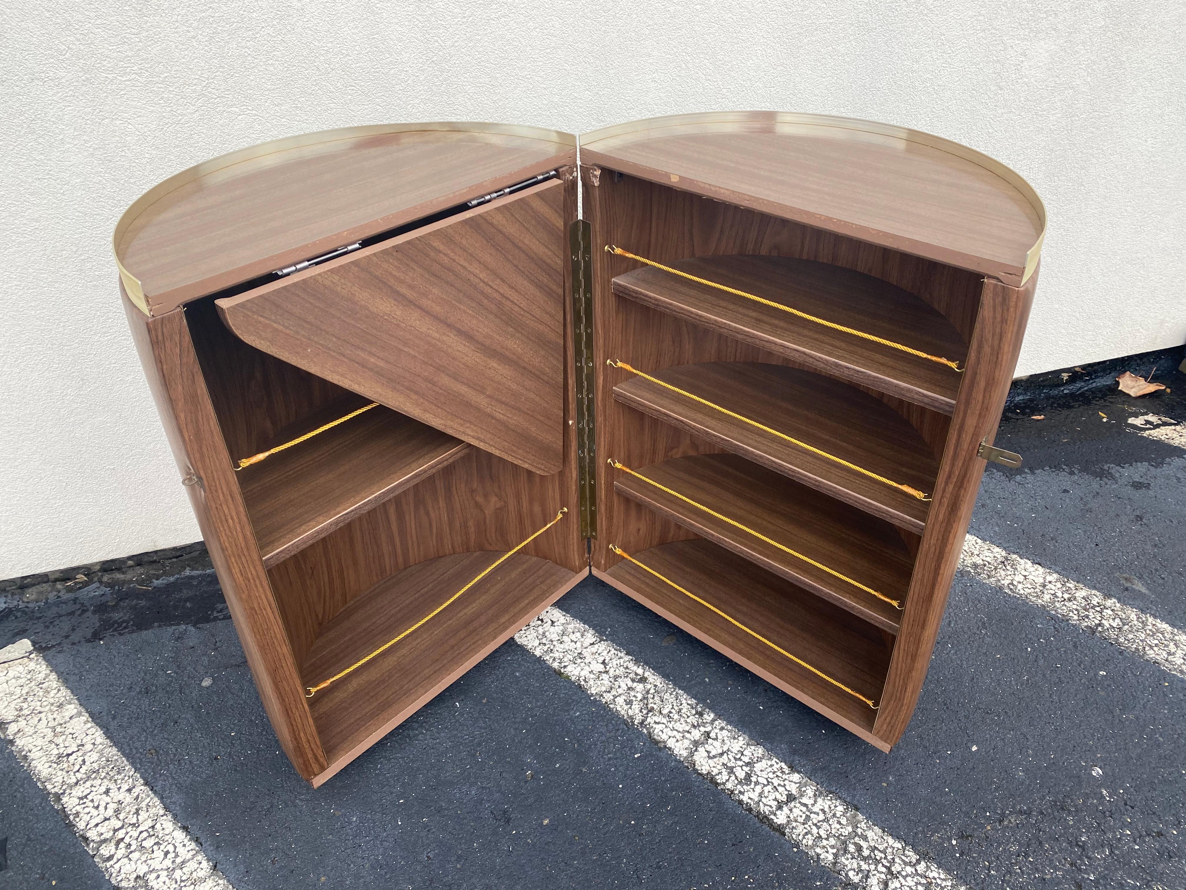 rounded bar cabinet
