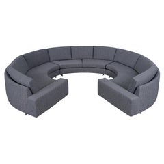 Mid-Century Modern Circular Sectional Sofa Attributed to Milo Baughman