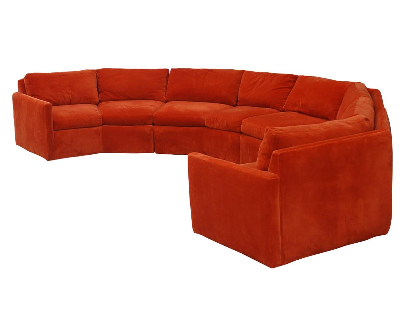 Mid-Century Modern Circular Sectional Sofa by Milo Baughman for Bernhardt 3