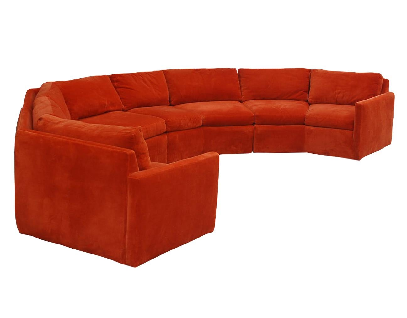 Mid-Century Modern Circular Sectional Sofa by Milo Baughman for Bernhardt 4