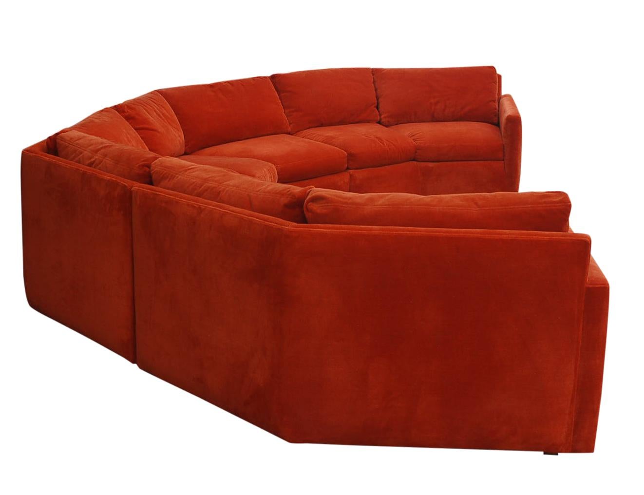 Mid-Century Modern Circular Sectional Sofa by Milo Baughman for Bernhardt 5