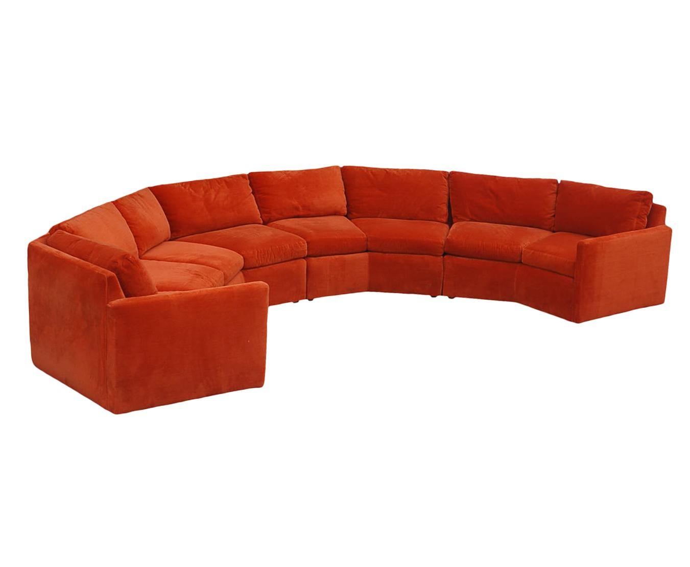 Late 20th Century Mid-Century Modern Circular Sectional Sofa by Milo Baughman for Bernhardt