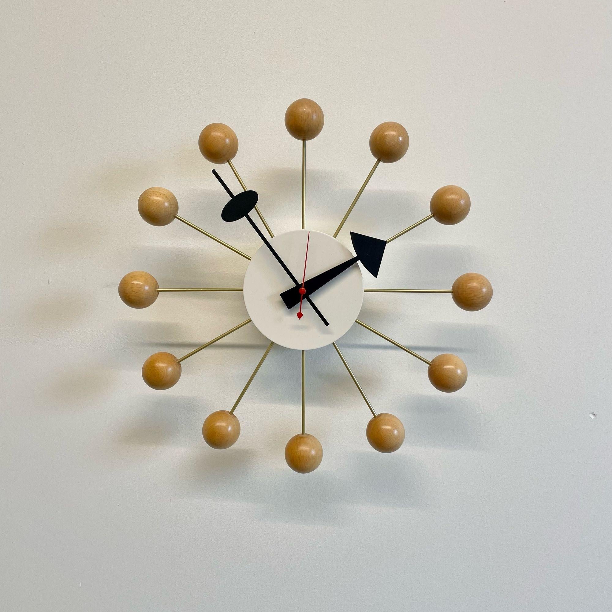 American Mid-Century Modern Circular Wall Clock by George Nelson, Howard Miller, Vitra