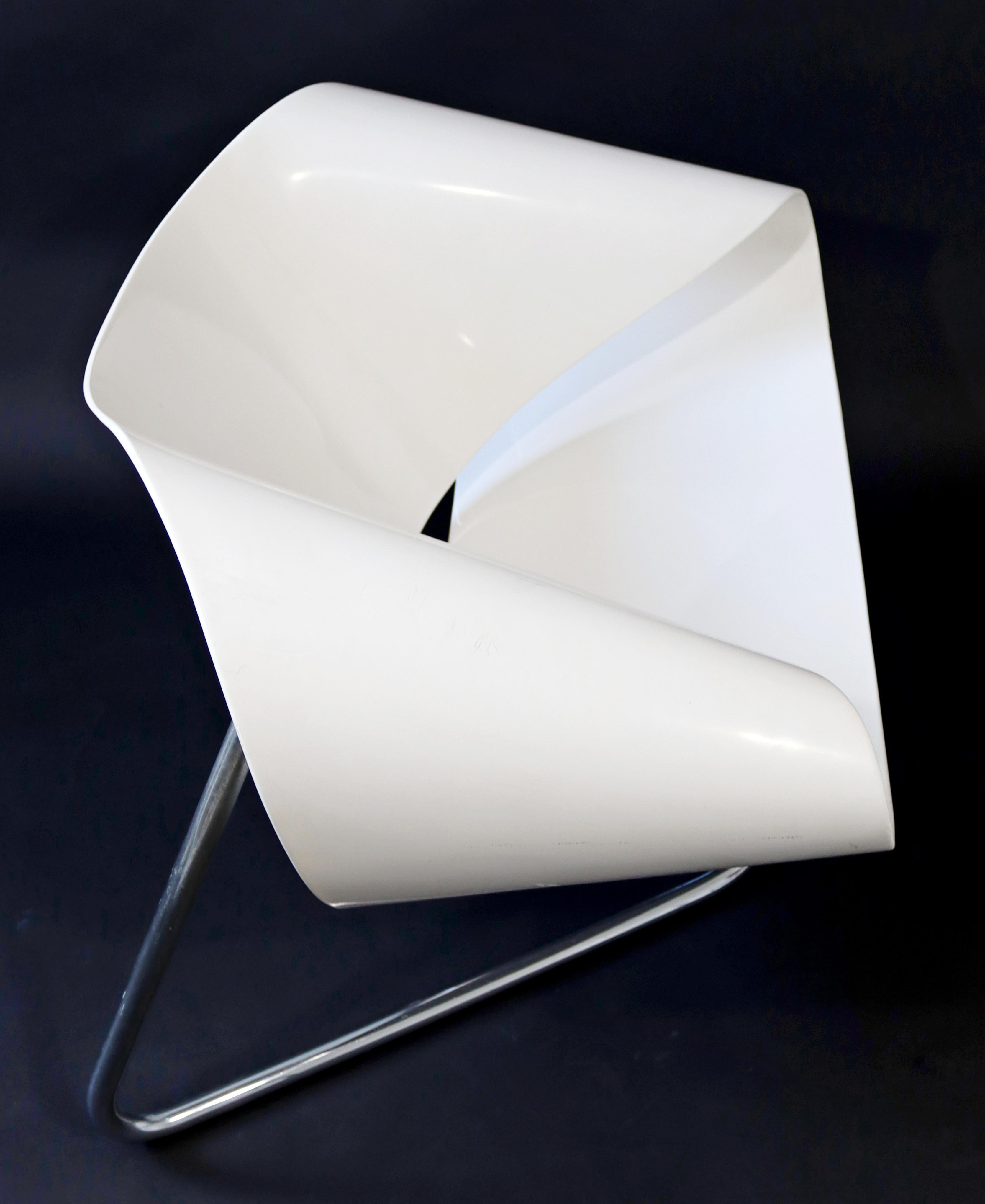 Mid-Century Modern CL9 Fiberglass Ribbon Chair by Franca Stagi Bernini Italy 60s 2