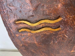 Mid century modern classical style figural wall sculpture.