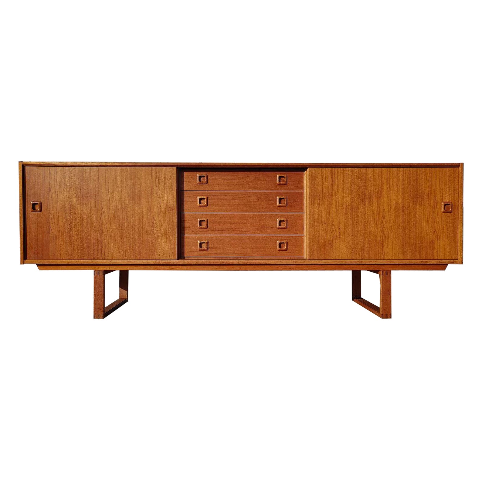 Clausen & Sohn Teakholz-Sideboard, Moderne der Mitte des Jahrhunderts