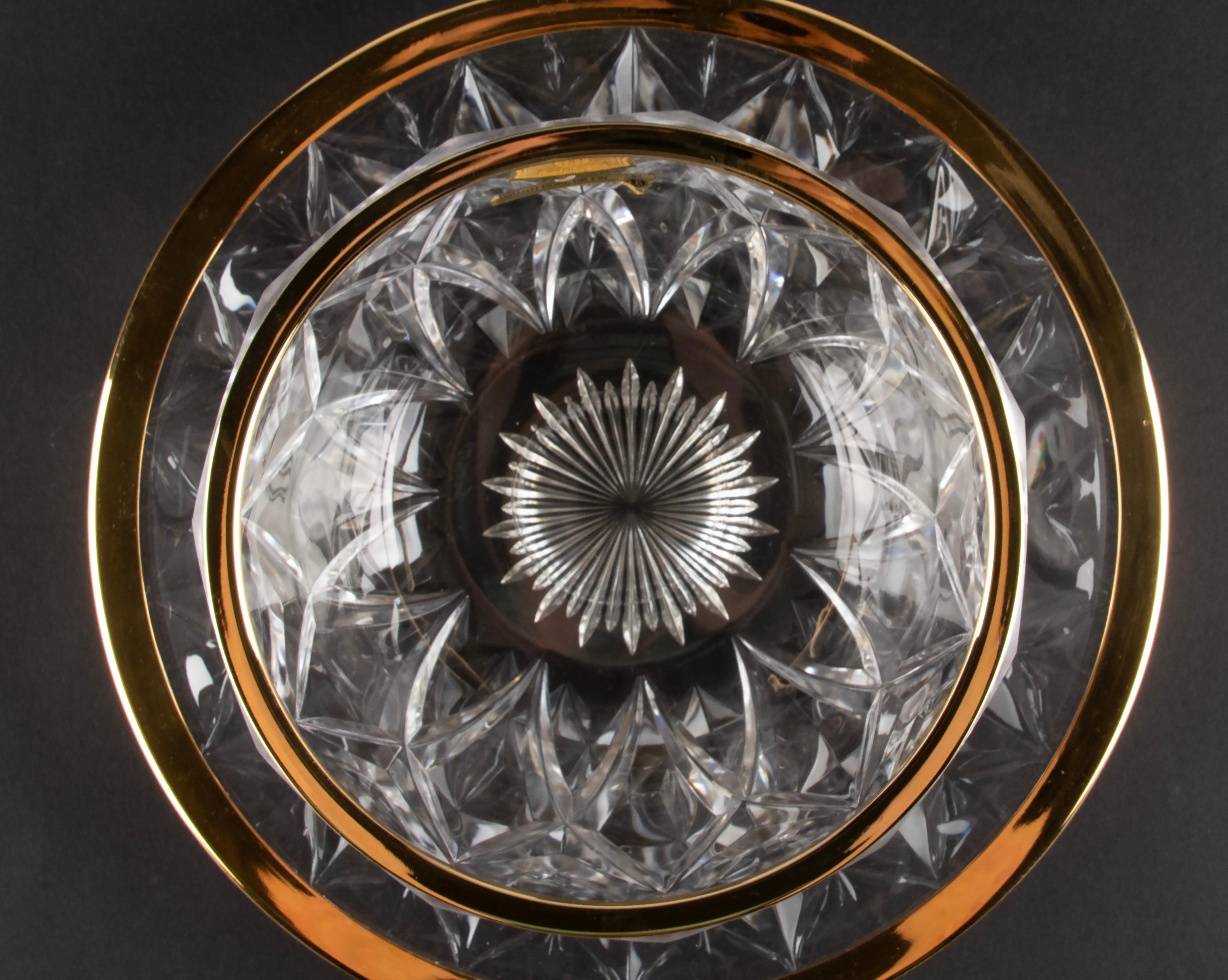 Mid Century Modern Clear Crystal Bowl made by Val Saint Lambert For Sale 11