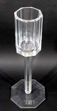 Mid-Century Modern Clear Lucite Standing Champagne Wine Ice Bucket, 1970s