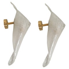 Vintage Mid Century Murano glass sconces - a pair