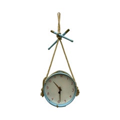 Retro Mid-Century Modern Clock by Suzanne Bonnichon for Jacques Adnet, France