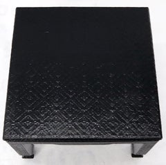 Mid-Century Modern Cloth Wrapped Square Side End Table