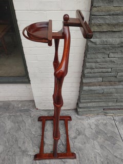 Mid-Century Modern Clothing Valet Mahogany
