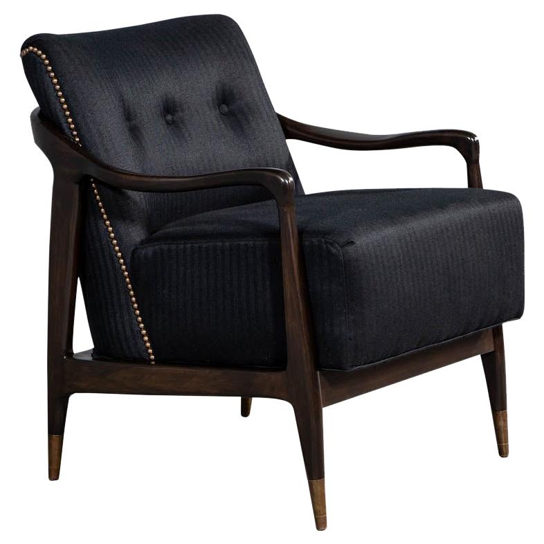 Mid-Century Modern Club Chair in the Style of Gio Ponti