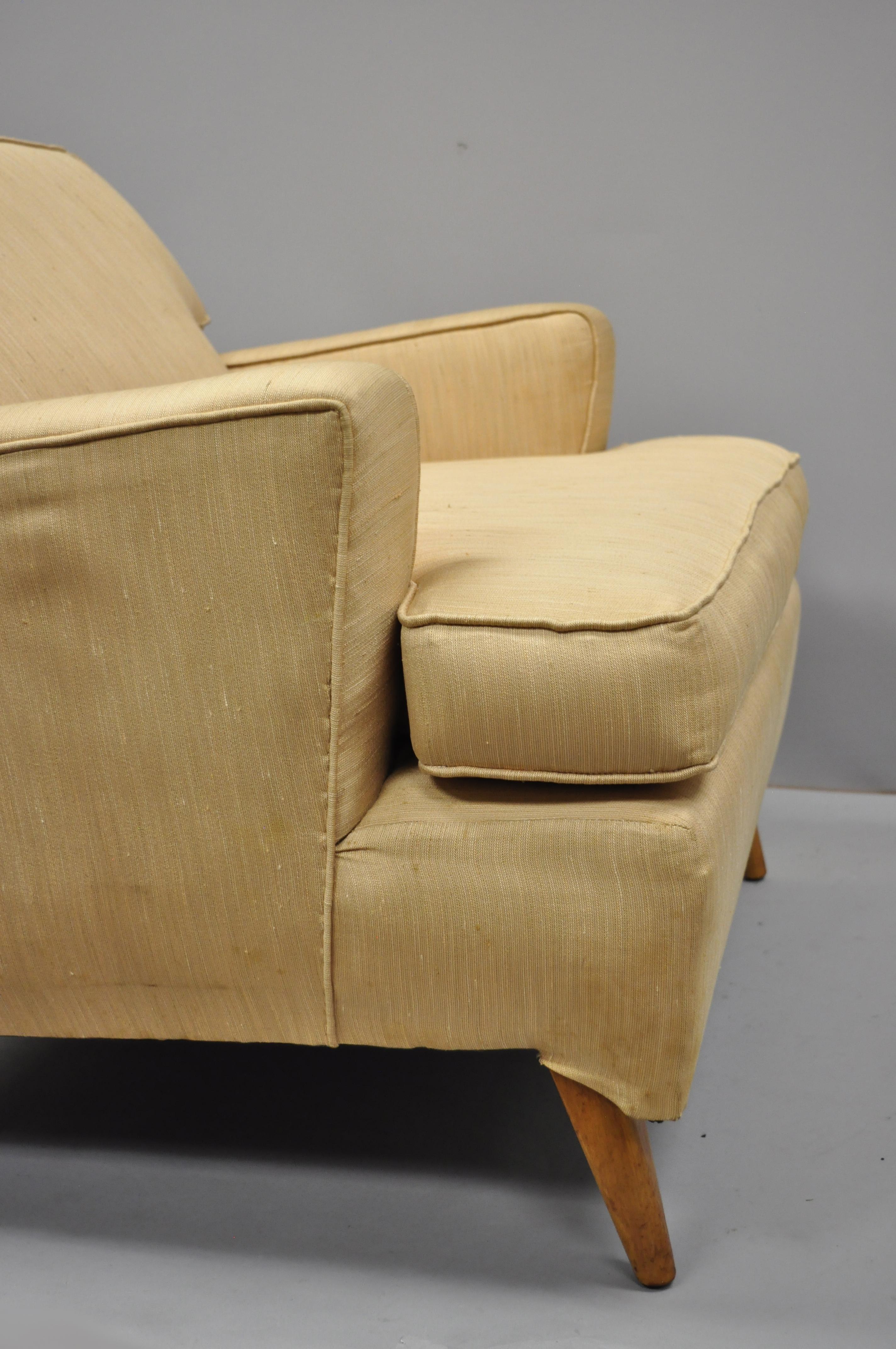 Fabric Mid-Century Modern Club Lounge Chair after Paul McCobb and Harvey Probber For Sale