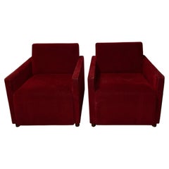 Mid-Century Modern Coalesse Steelcase Deco Inspired Club Chairs Circa 1967, Pair