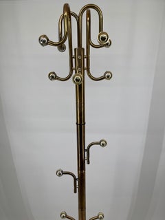 Mid Century Modern Coat Rack Brass Style, Italy 1970s
