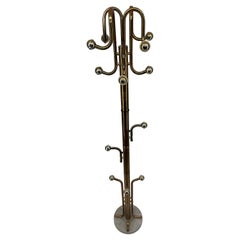 Mid Century Modern Coat Rack Brass Style, Italy 1970s