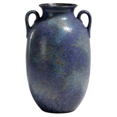 Vase en grès bleu cobalt de style « Mid-Century Modern », design allemand