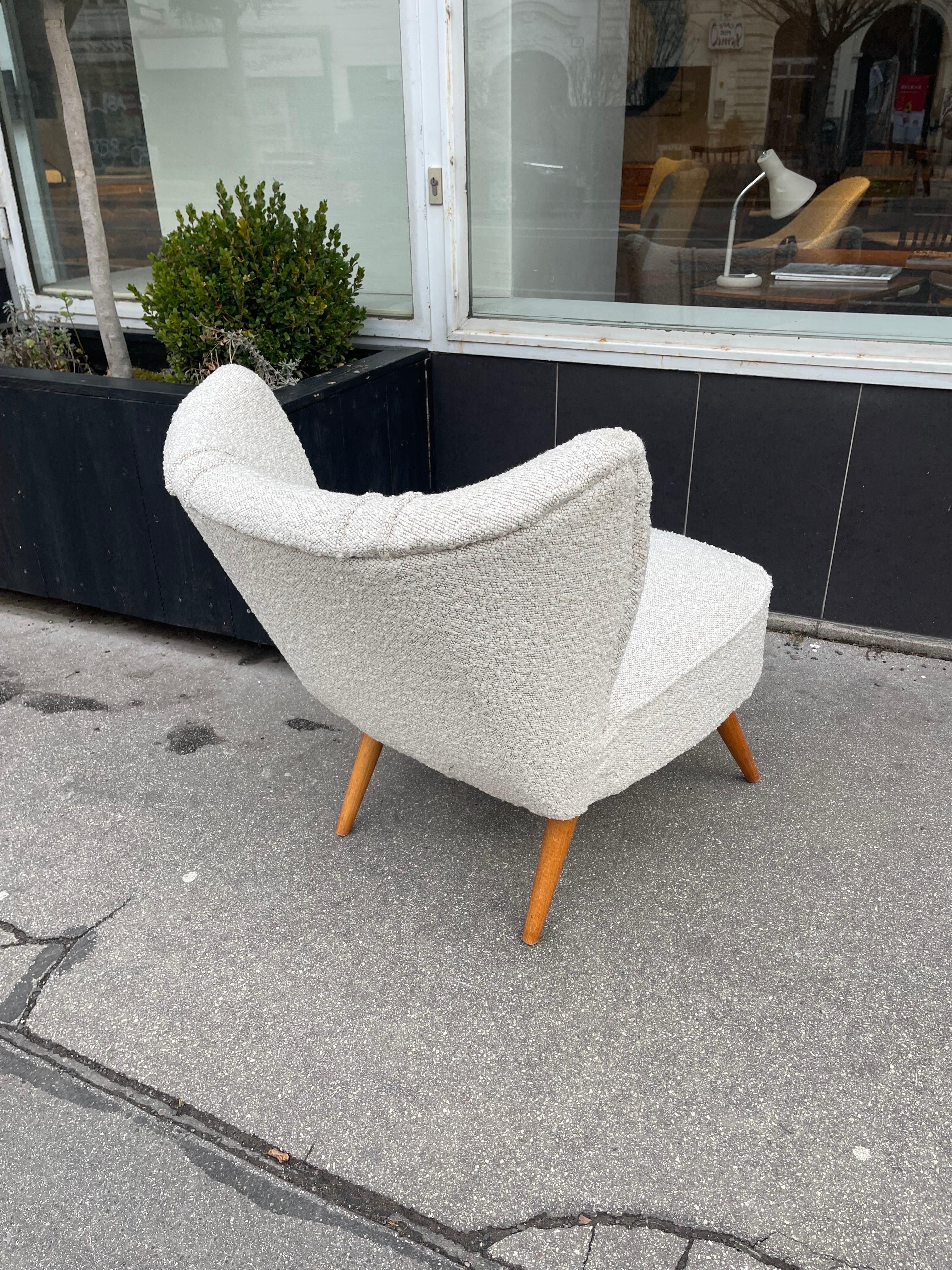 Fabric Mid-Century Modern Cocktail Chair, Germany, 1950s For Sale