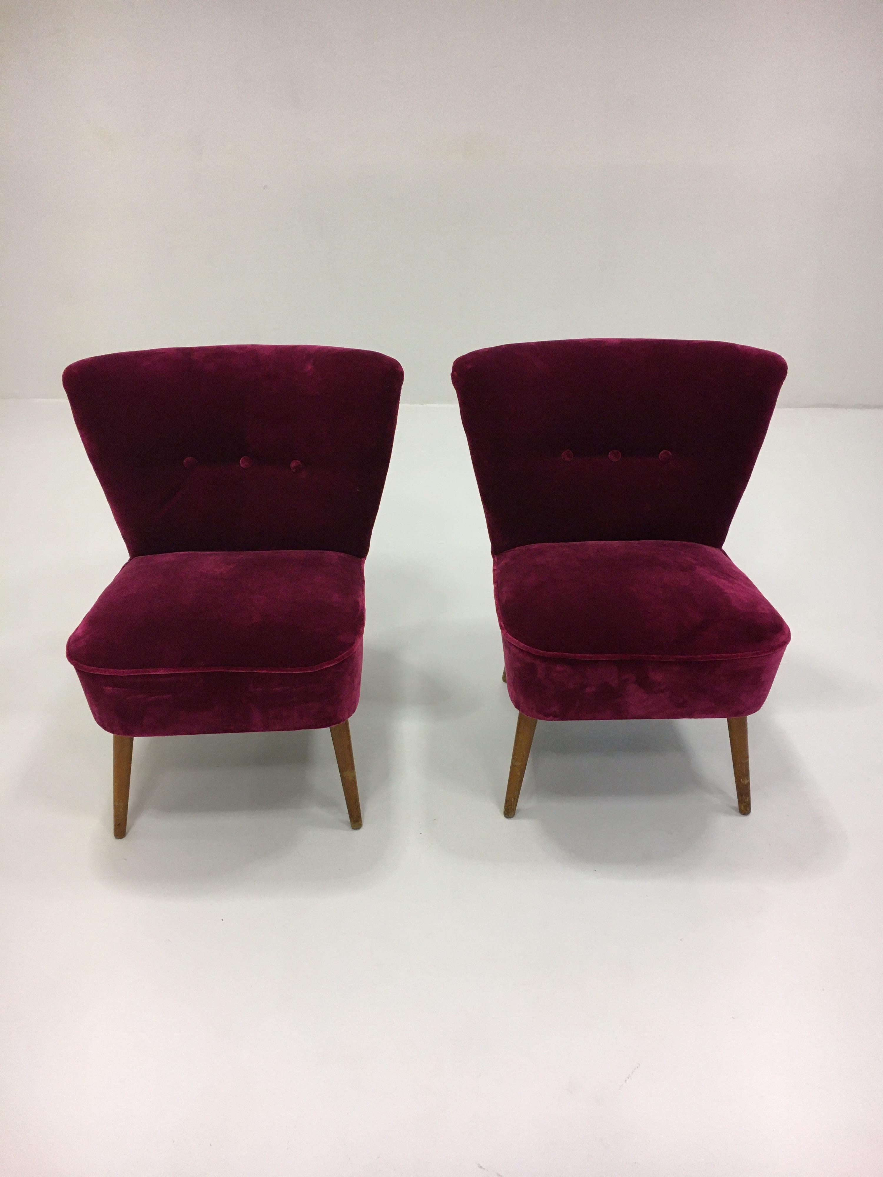 Mid-Century Modern Cocktail Chairs, France, 1950s For Sale 7