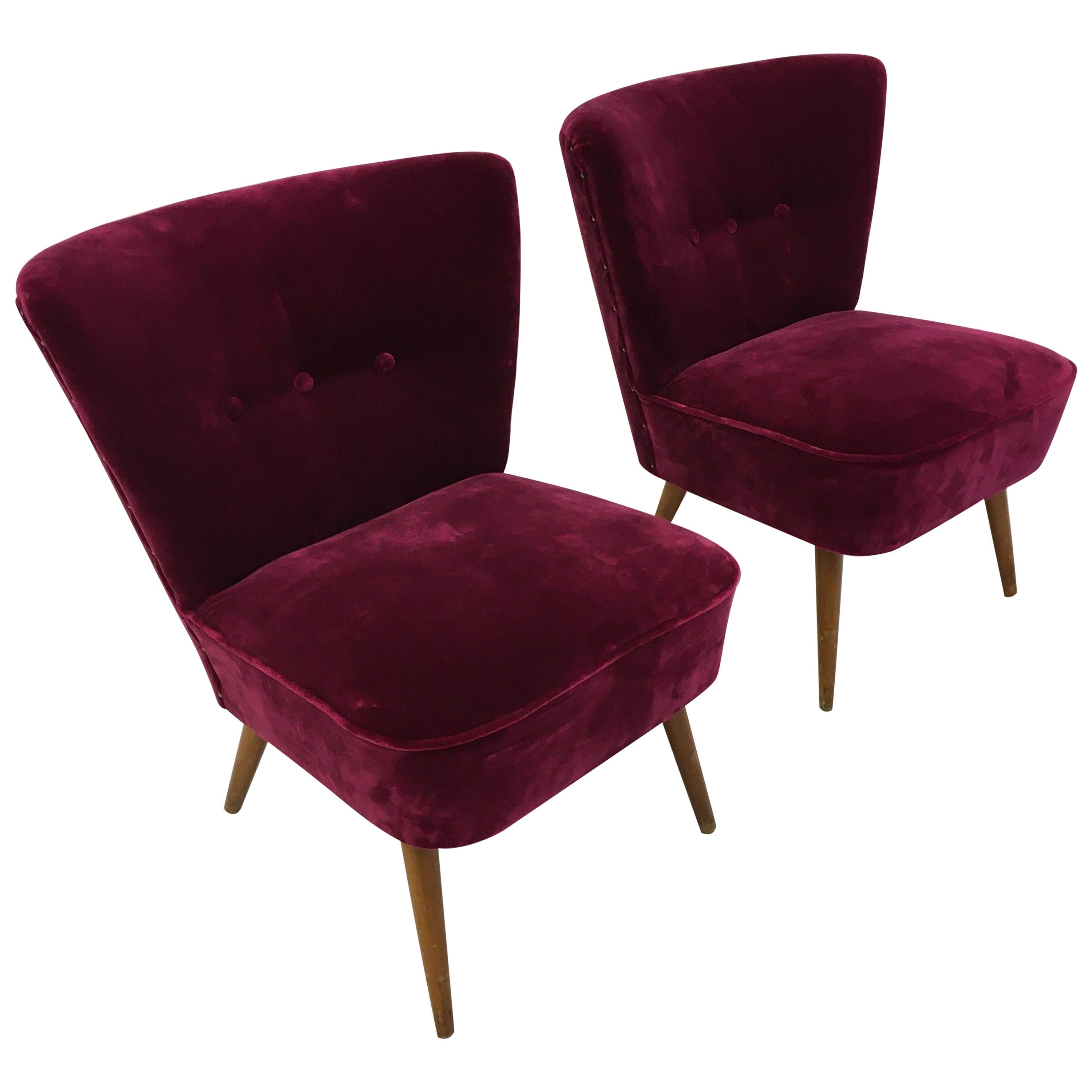 Mid-Century Modern Cocktail Chairs, France, 1950s For Sale
