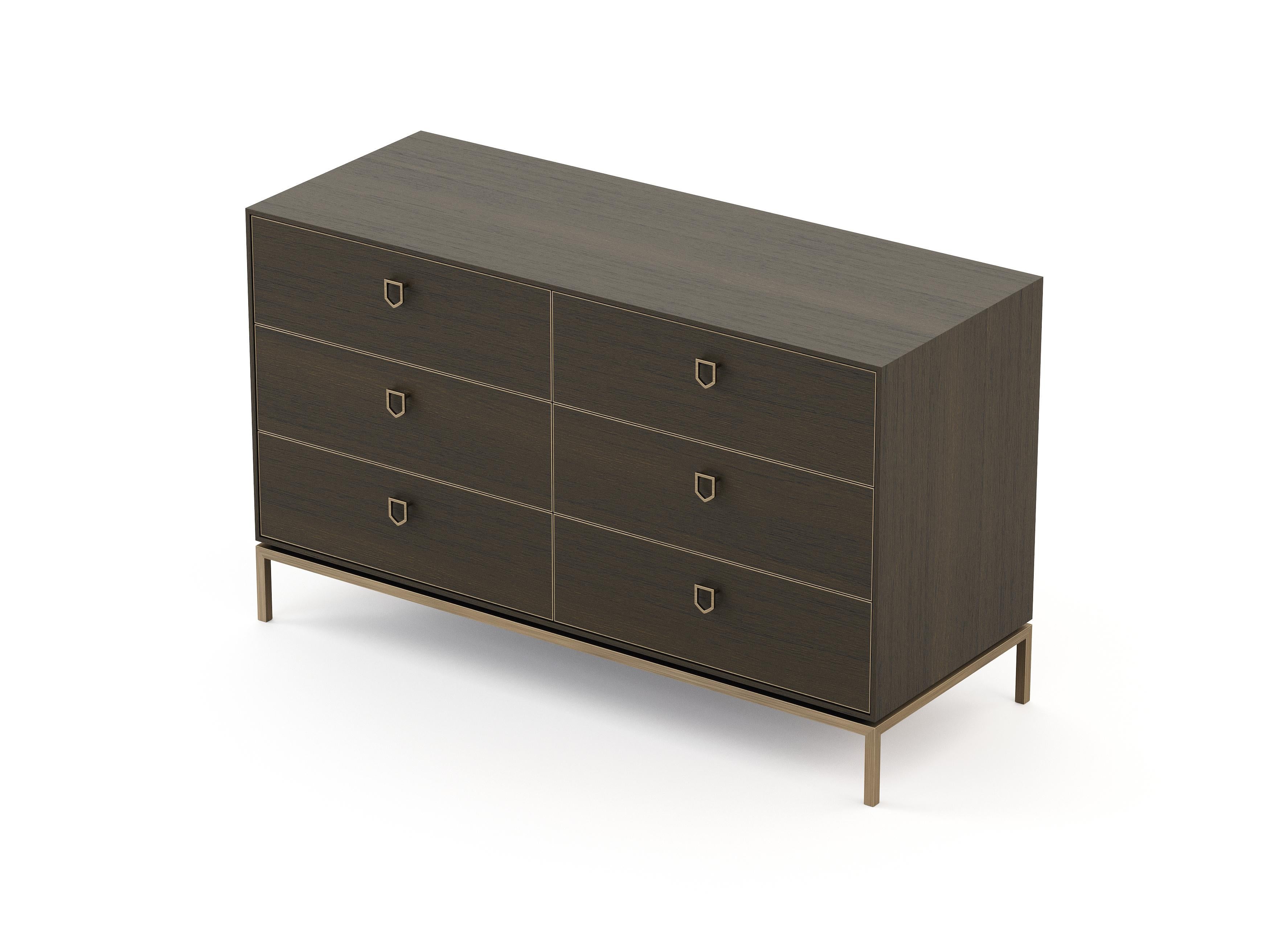 Portuguese Mid-Century Modern Cocktail Chest of Drawers Made with Mate Oak by Stylish Club For Sale
