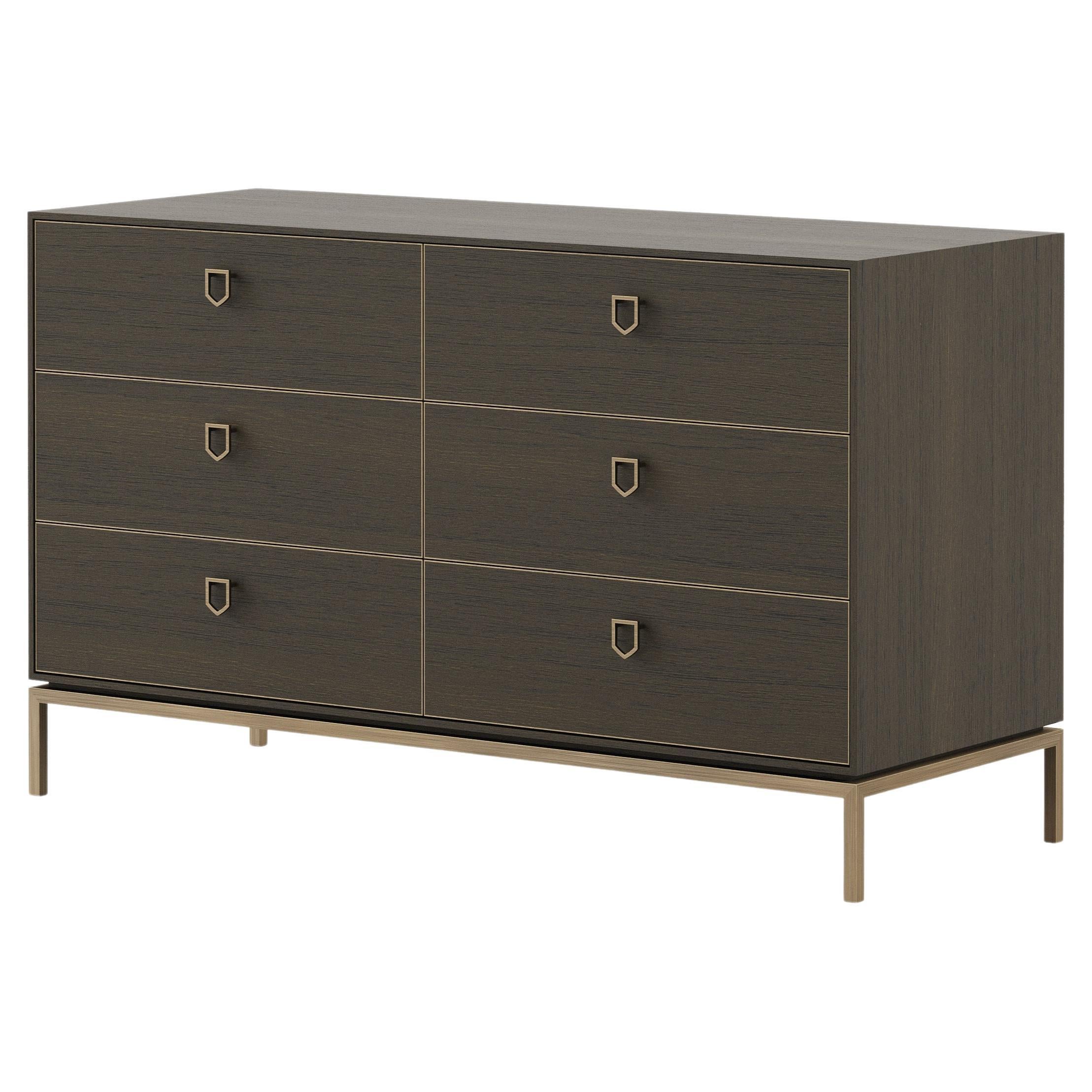Mid-Century Modern Cocktail Chest of Drawers Made with Mate Oak by Stylish Club For Sale