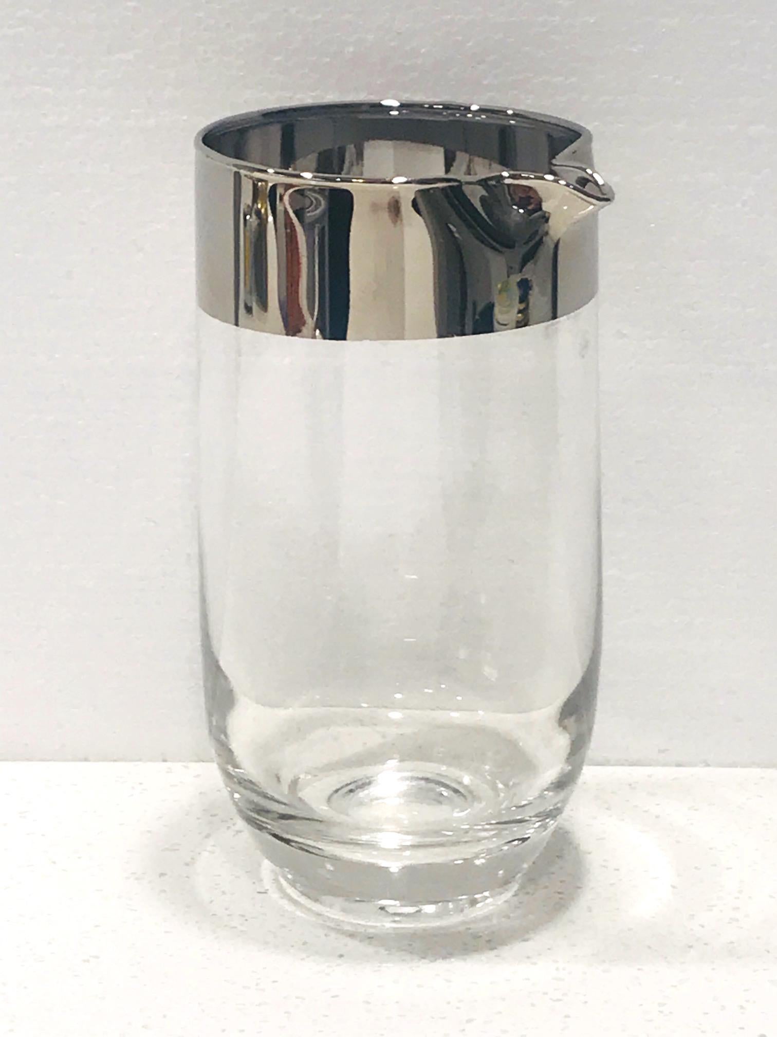 Mid-20th Century Mid-Century Modern Cocktail Mixer with Silver Overlay by Dorothy Thorpe