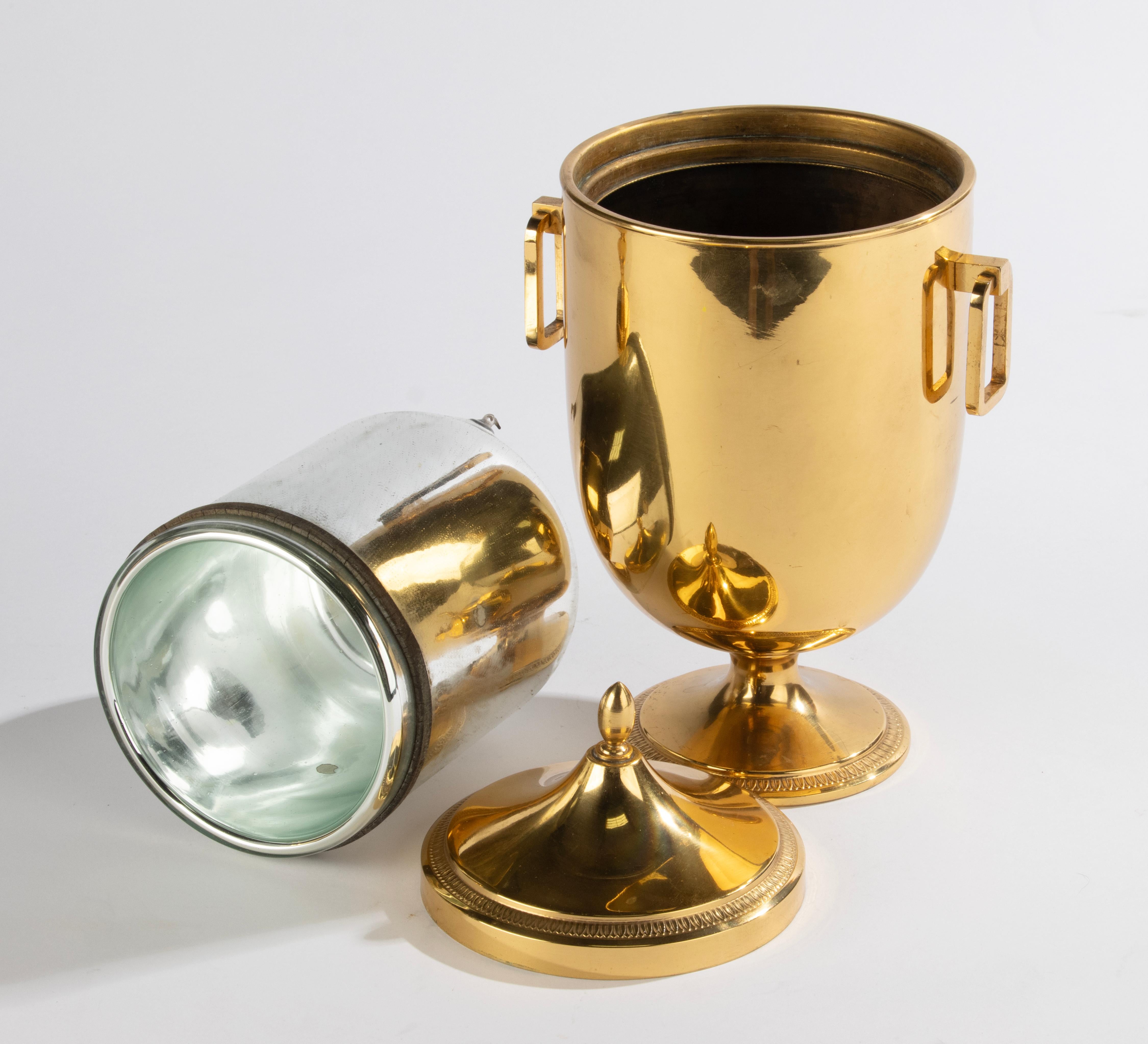 Coctelera y cubitera modernas de mediados de siglo - Aldo Tura para Macabo en venta 5