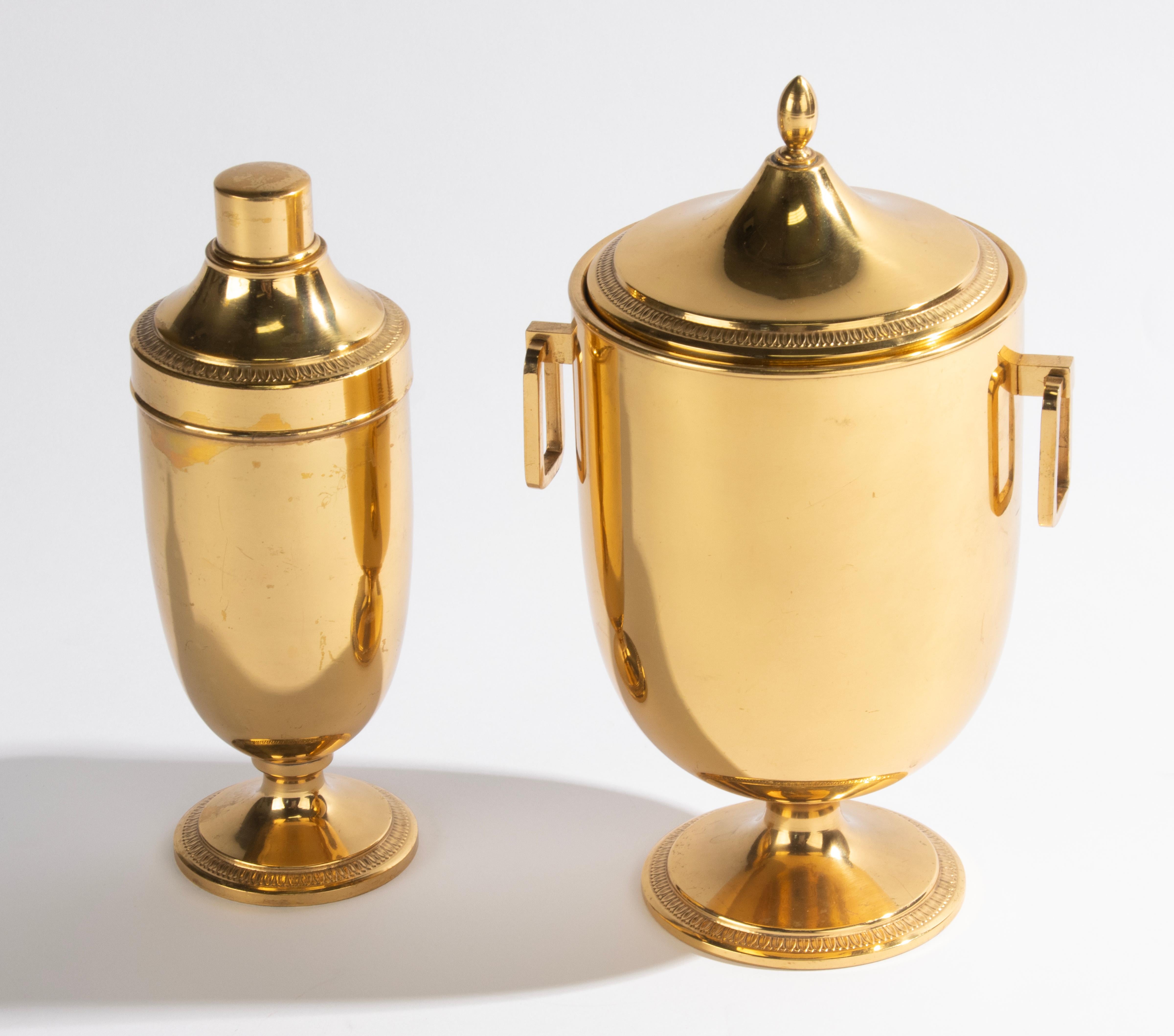 Coctelera y cubitera modernas de mediados de siglo - Aldo Tura para Macabo en venta 12