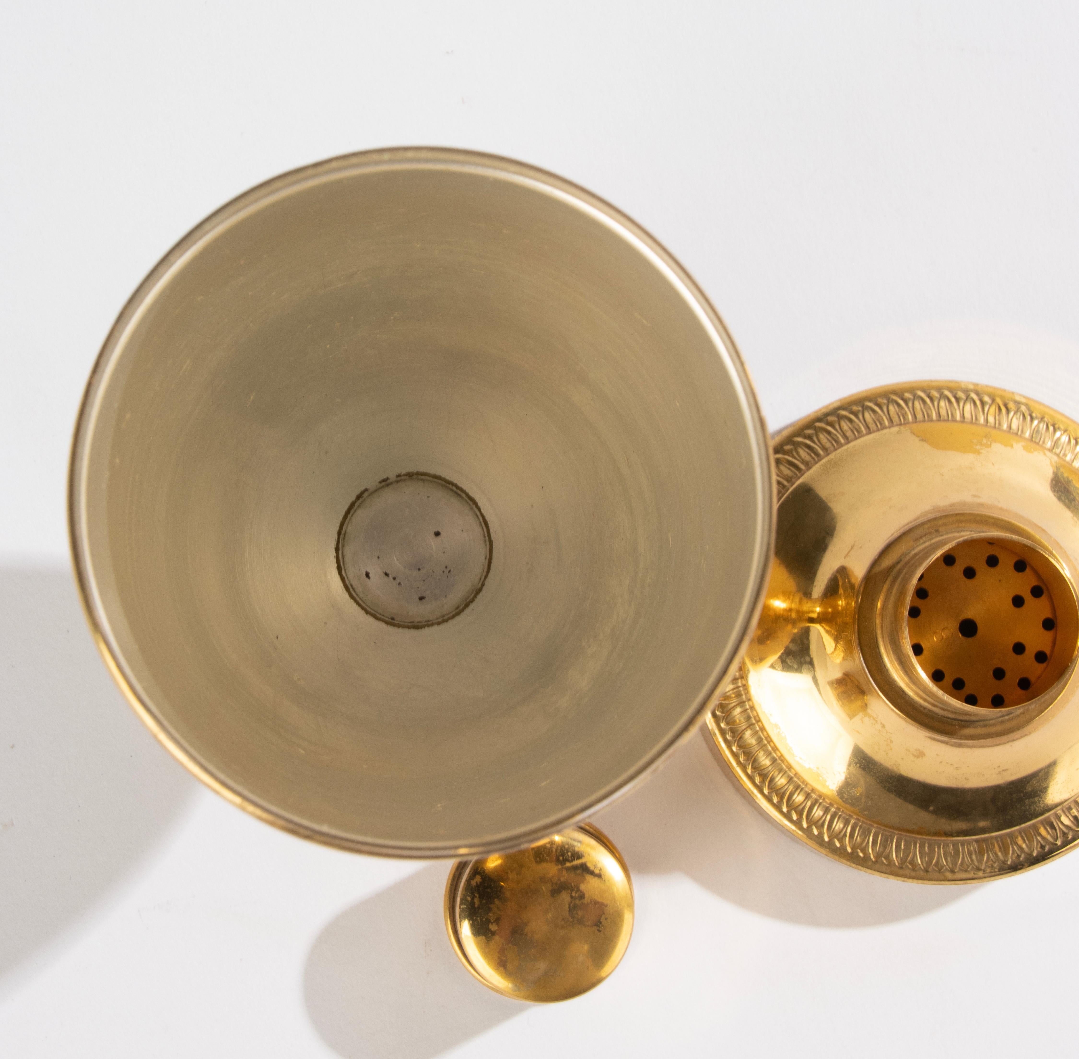 Coctelera y cubitera modernas de mediados de siglo - Aldo Tura para Macabo Metal en venta