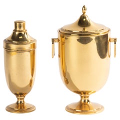 Shaker et seau à glace moderne du milieu du siècle dernier - Aldo Tura pour Macabo