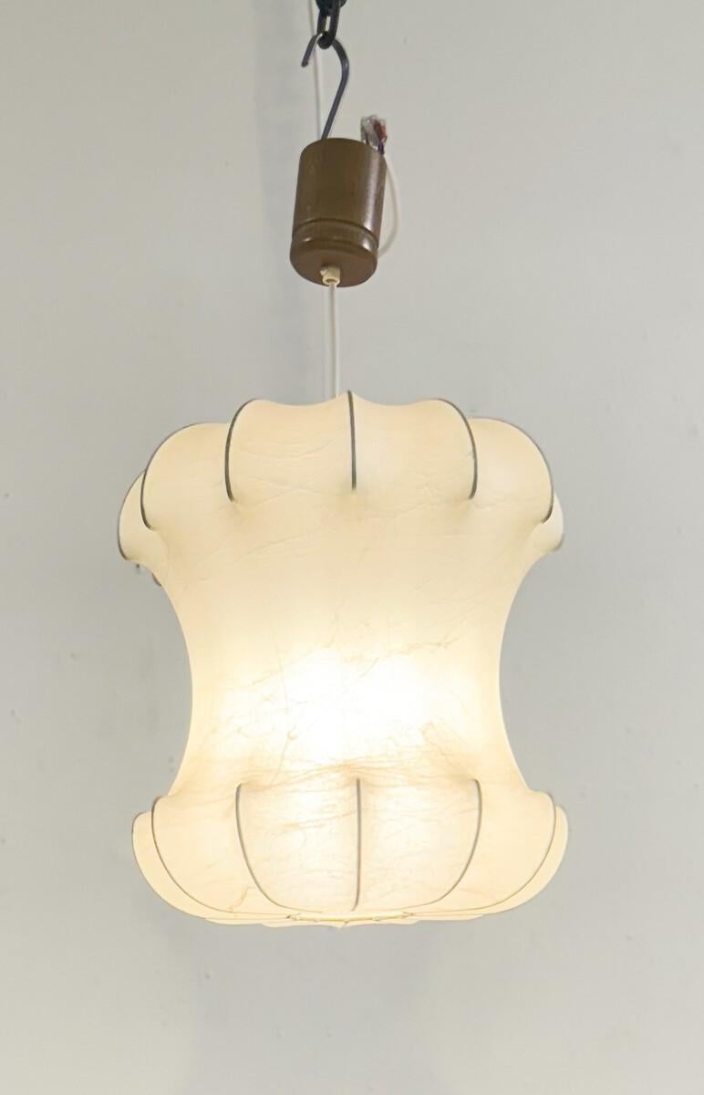 Italian Mid-Century Modern Cocoon Pendant Lamp by Achille Castiglioni, Italy , 1960s For Sale