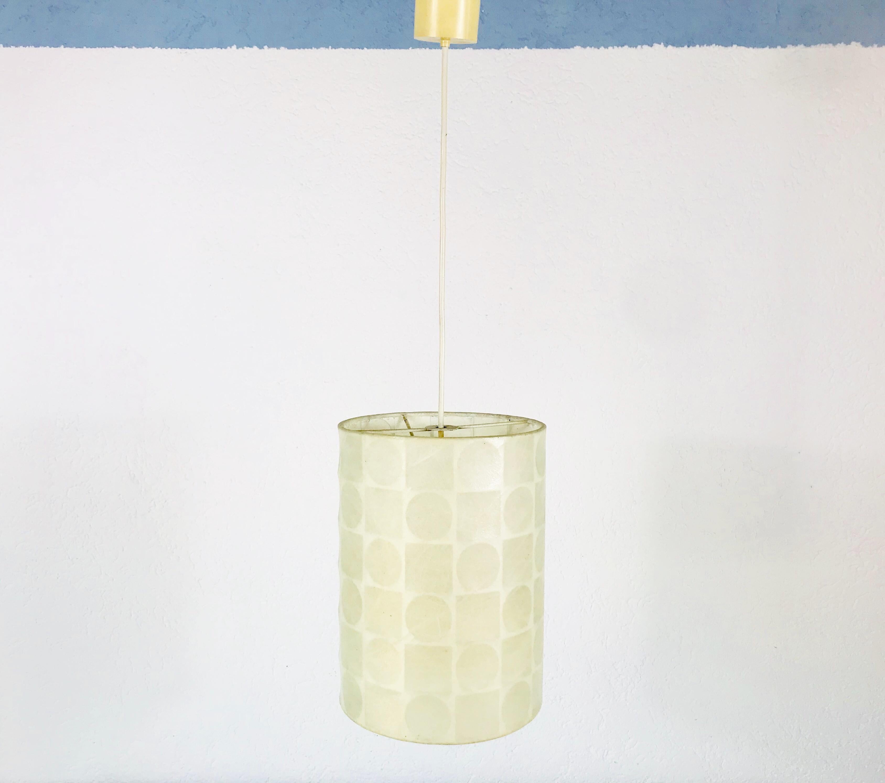 Mid-Century Modern Cocoon Pendant Lamp by Goldkant, 1960s, Germany In Good Condition For Sale In Hagenbach, DE