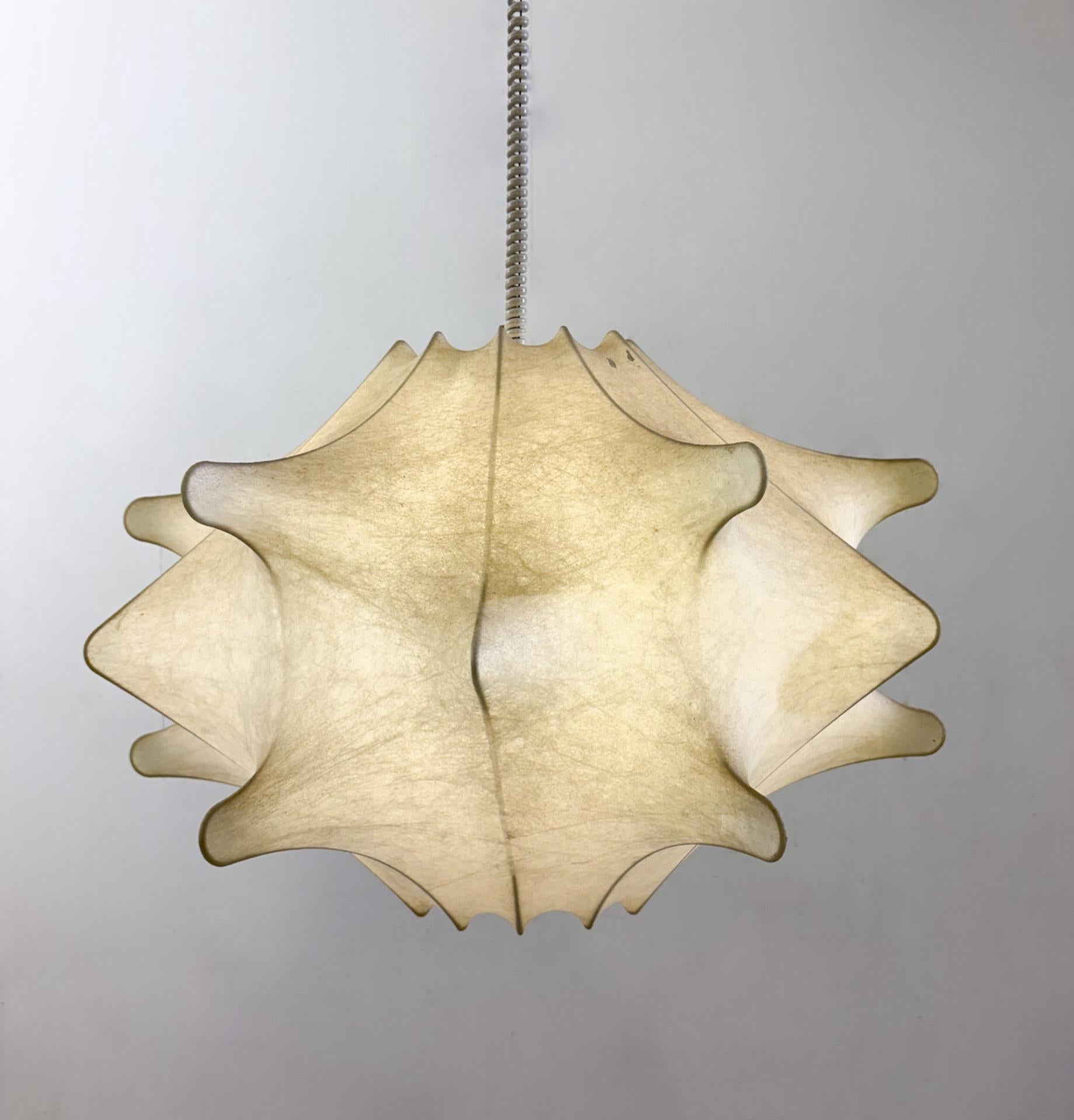 Italian Mid-Century Modern Cocoon Pendant Lamp, Italy, 1970s For Sale