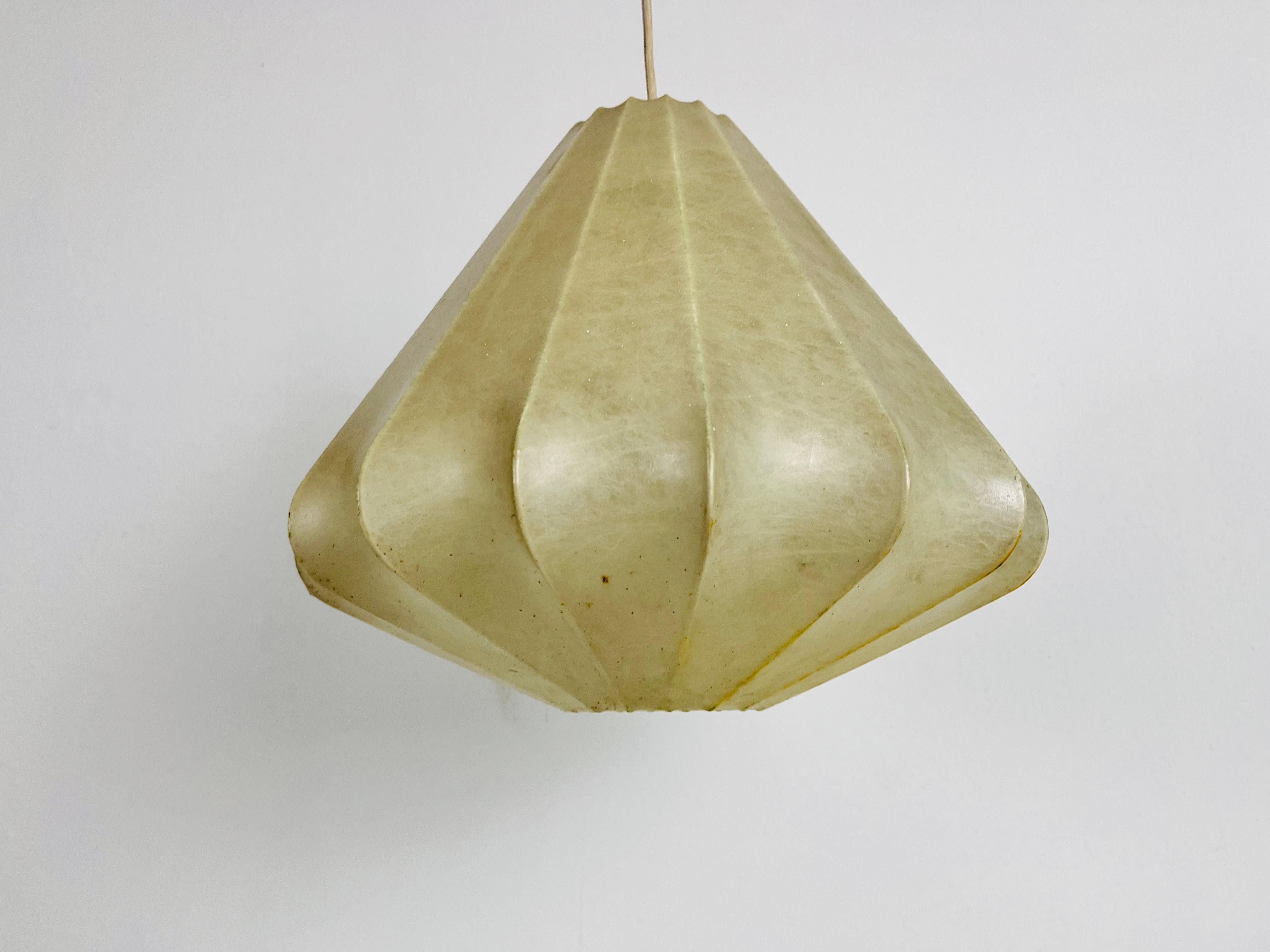 Mid-20th Century Mid-Century Modern Cocoon Pendant Light, 1960s, Italy For Sale