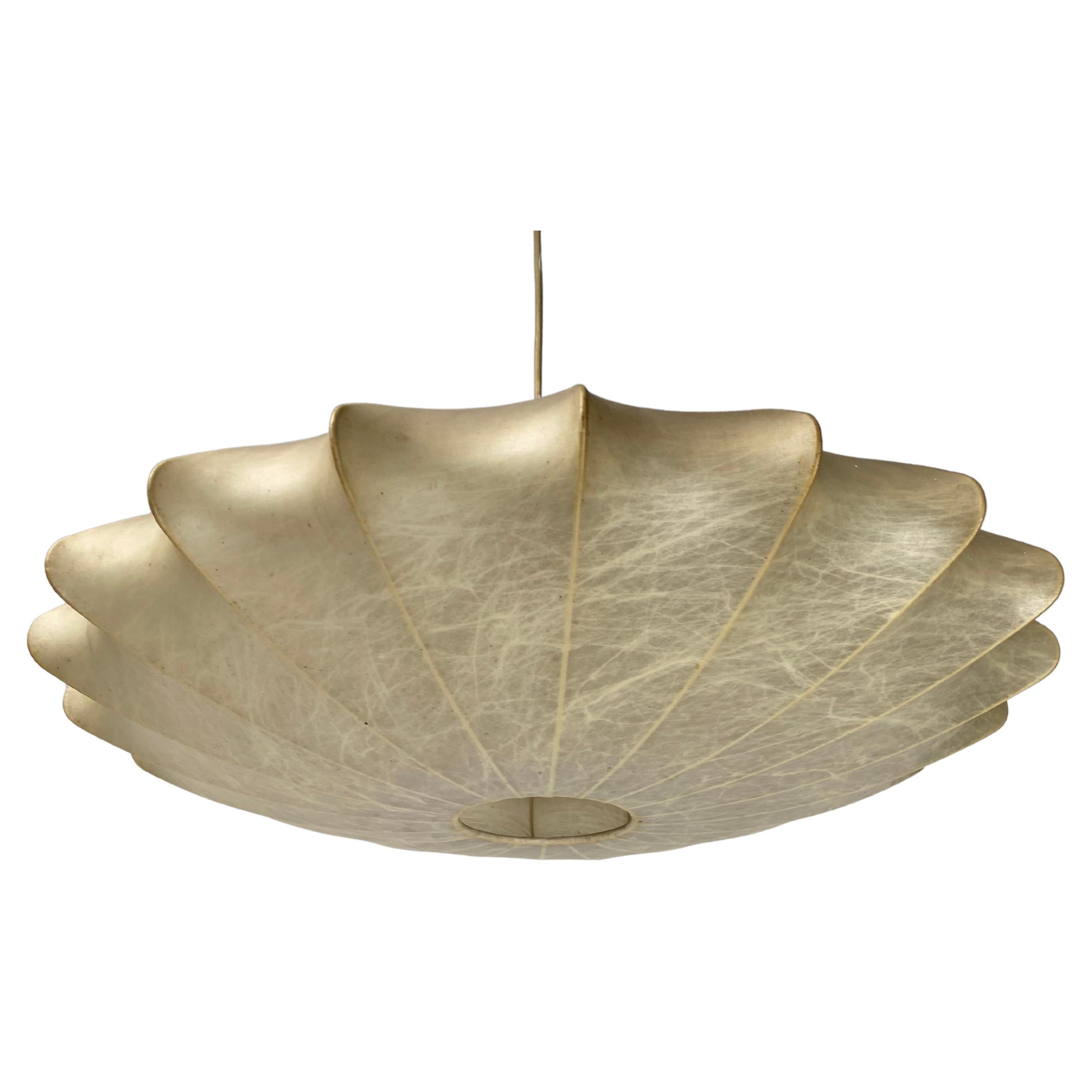 Mid-Century Modern Cocoon Pendant Light, 1960s, Italy For Sale