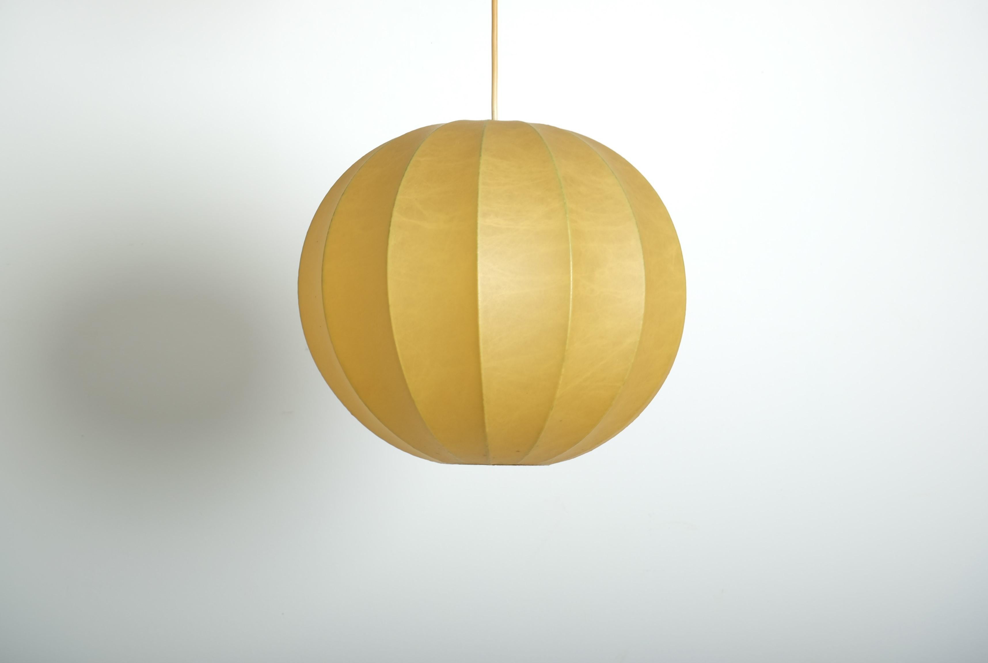 Italian Mid-Century Modern Cocoon Pendant Light, Italy 1960s For Sale