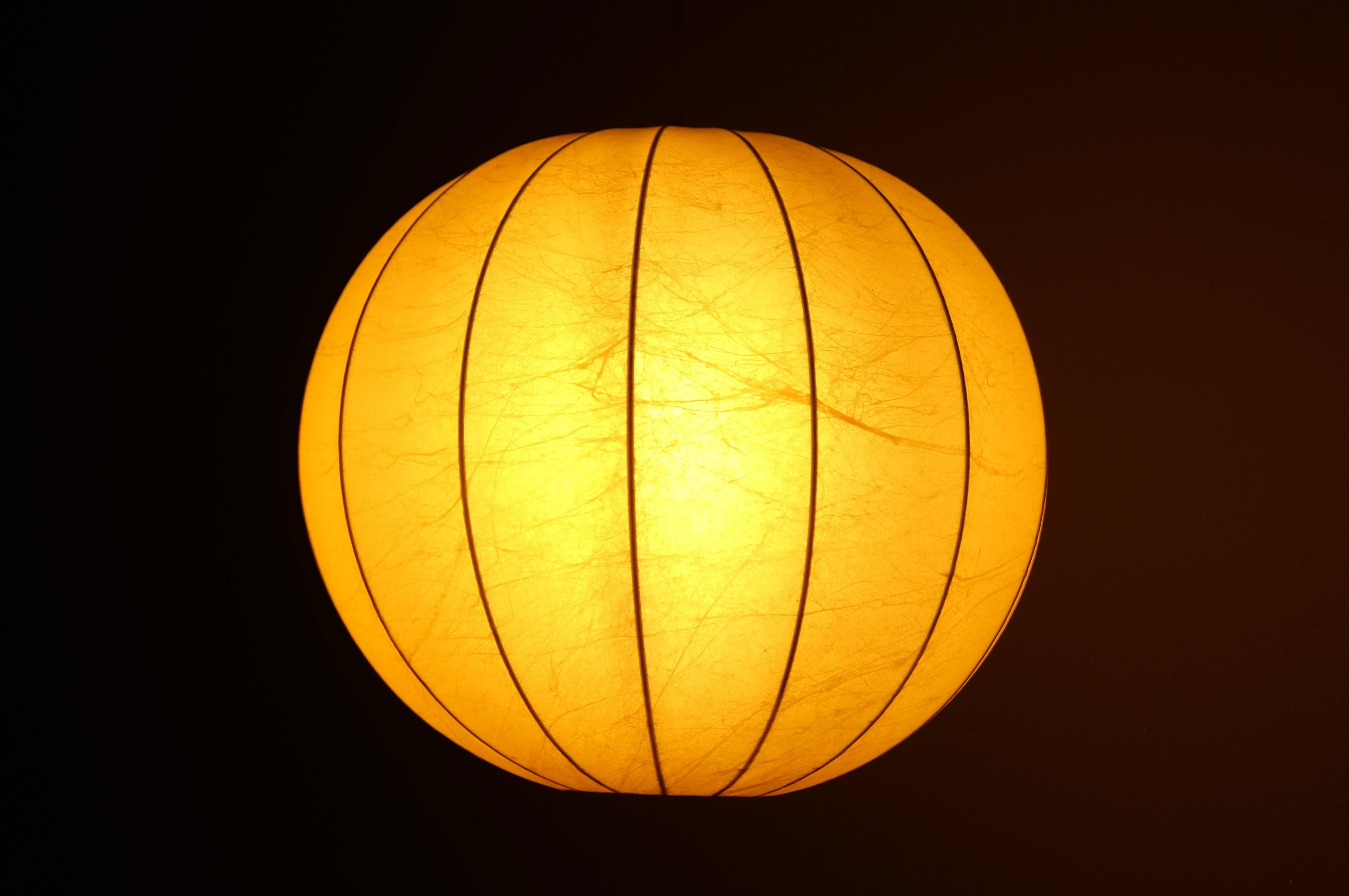 Metal Mid-Century Modern Cocoon Pendant Light, Italy 1960s For Sale
