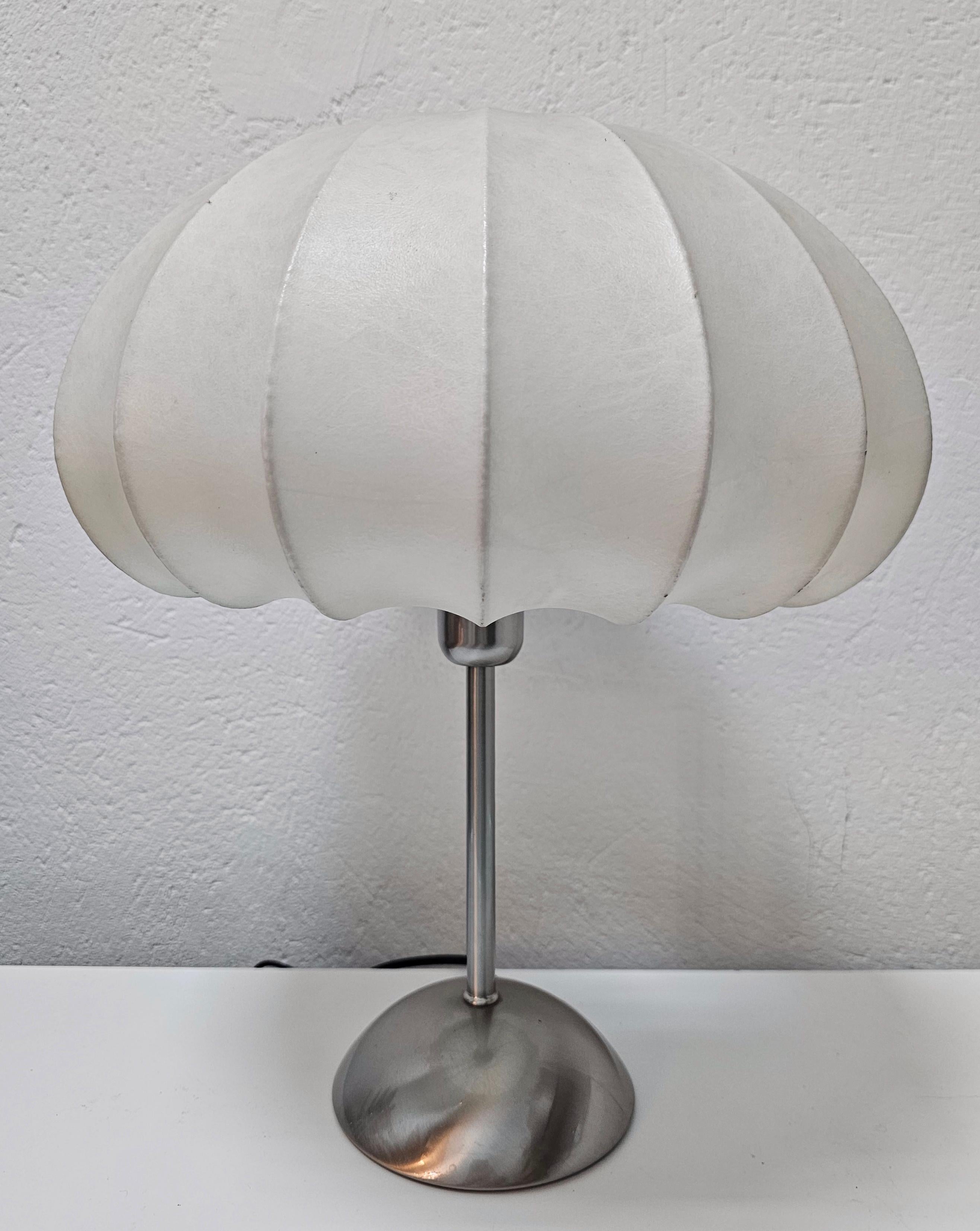 Late 20th Century Mid Century Modern Cocoon Table Lamp in style of Achille Castiglioni, Italy 1970 For Sale