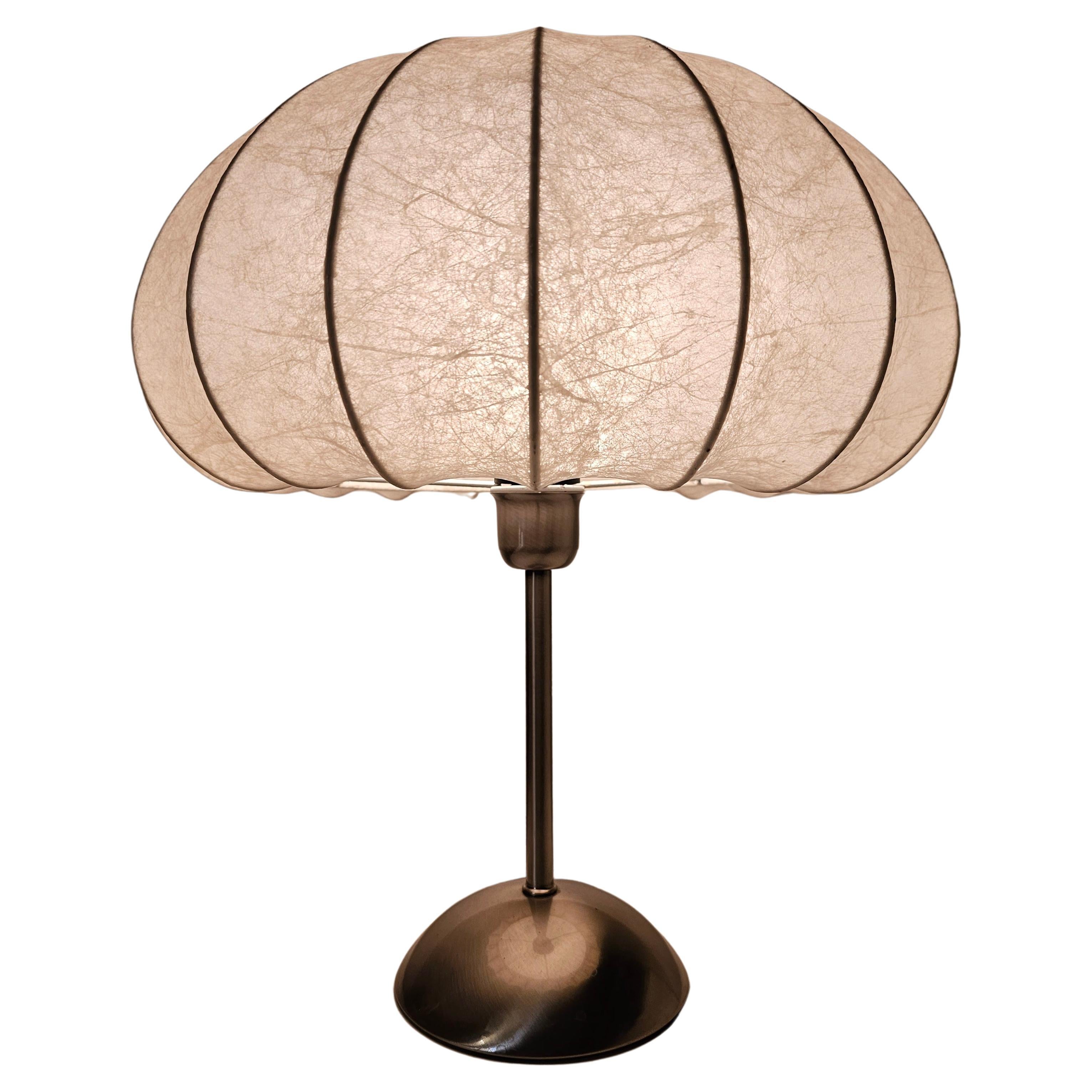 Mid Century Modern Cocoon Table Lamp in style of Achille Castiglioni, Italy 1970 For Sale