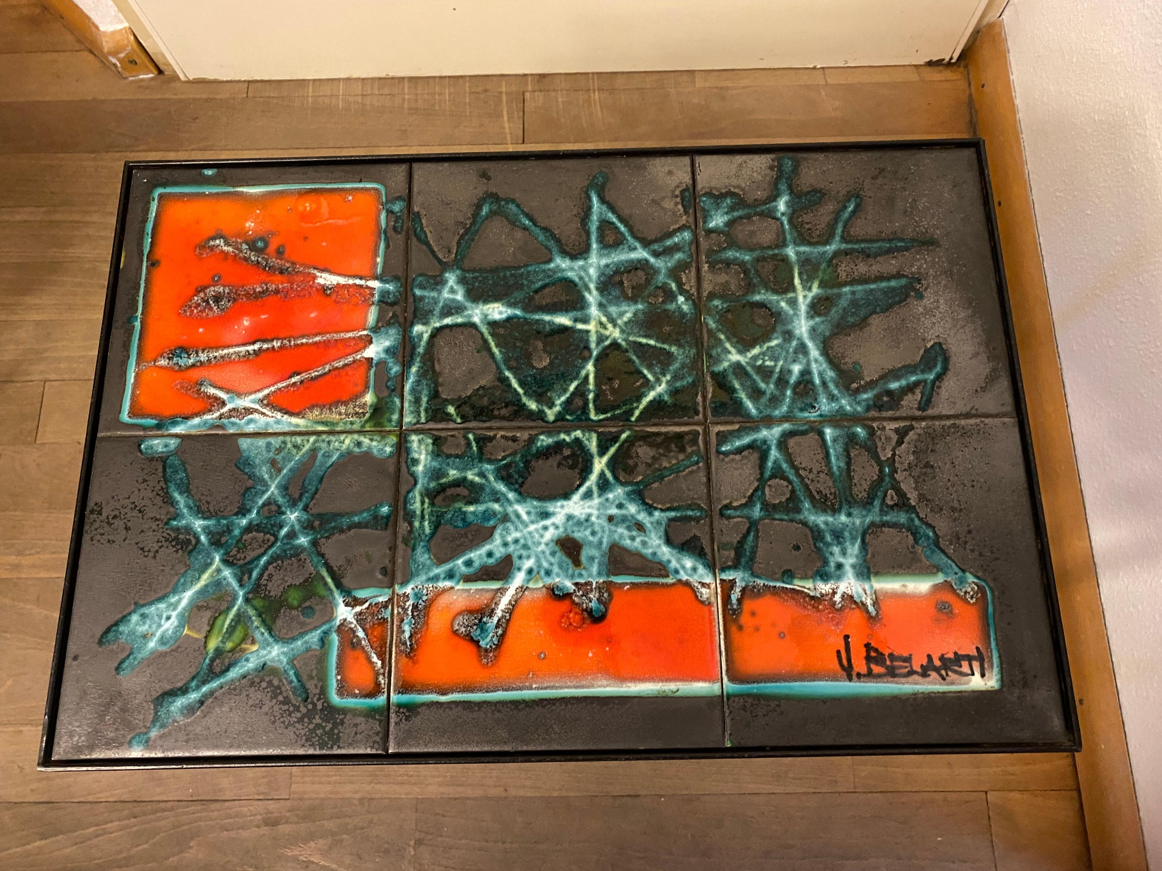 Moderne Couchtische aus der Mitte des Jahrhunderts mit Kacheln und Kacheln Belarti (3 Teile) im Zustand „Gut“ im Angebot in Waddinxveen, ZH