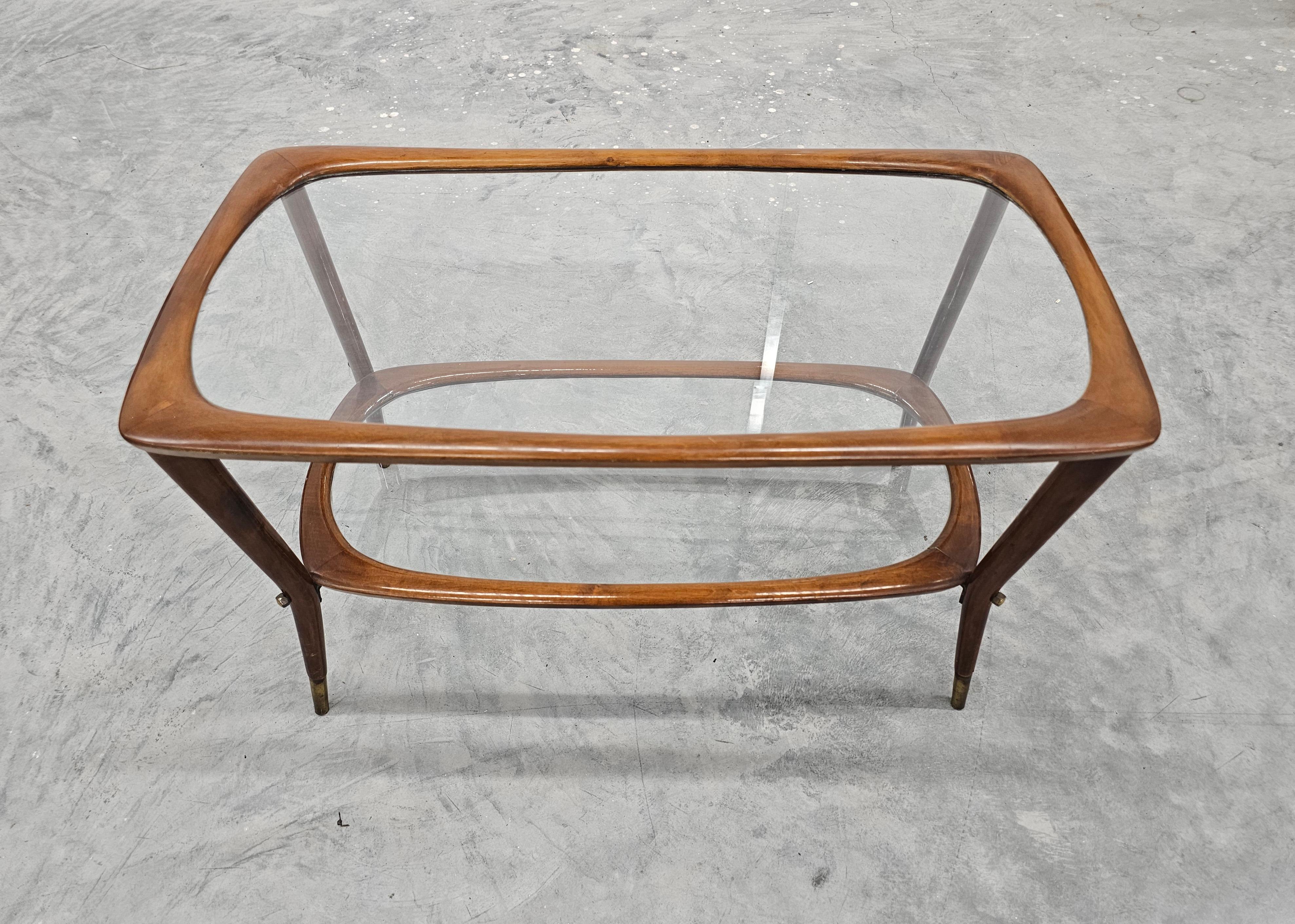Mid-Century moderno Tavolino da caffè o da salotto del Mid Century Modern disegnato da Cesare Lacca, Italia anni '50