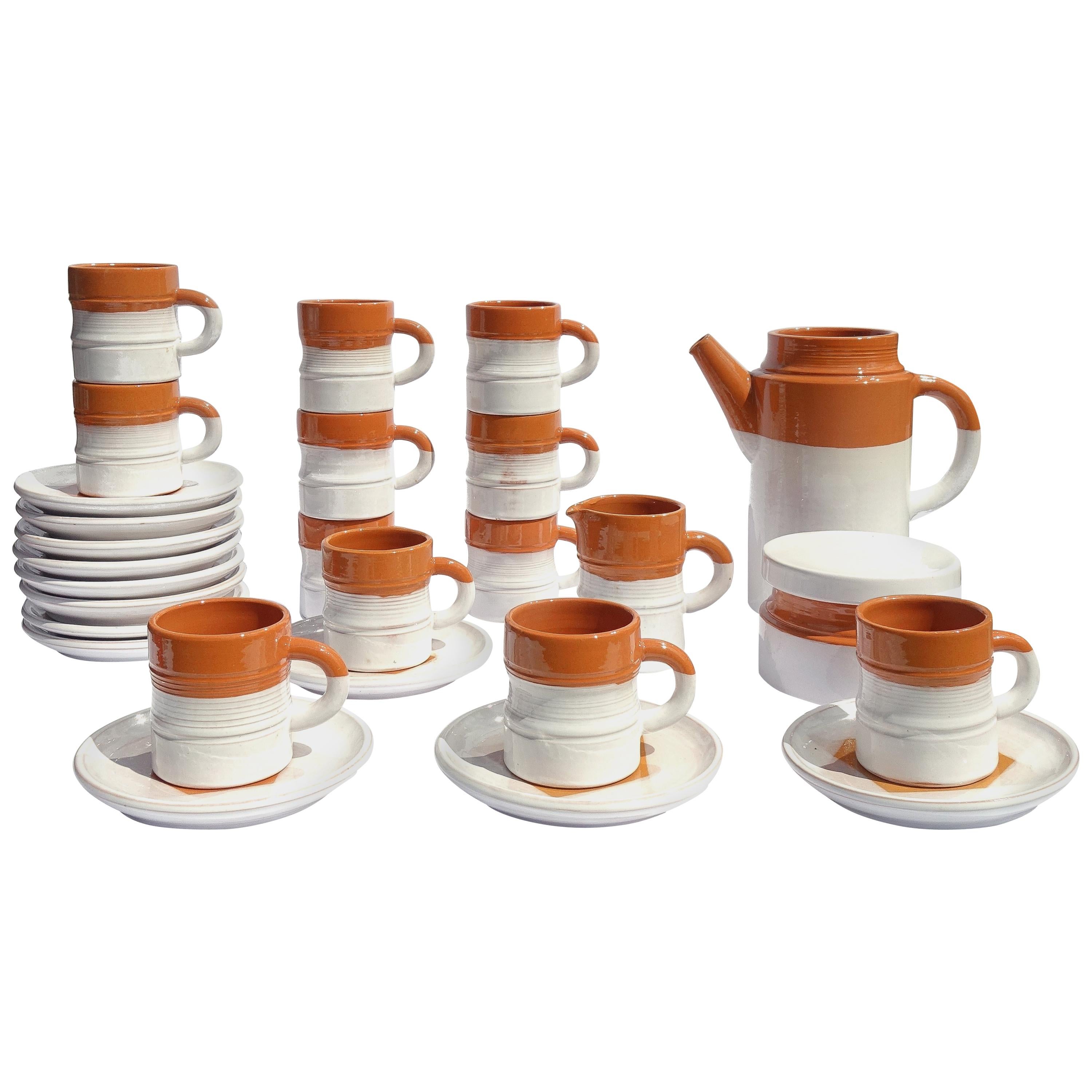 Mid-Century Modern Coffee Set by Willy Dougoud for Atelier Dougoud For Sale