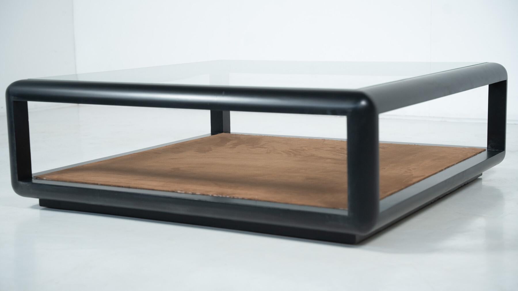 Glass Mid-Century Modern Coffee Table attributed to Carlo Scarpa, Italy For Sale