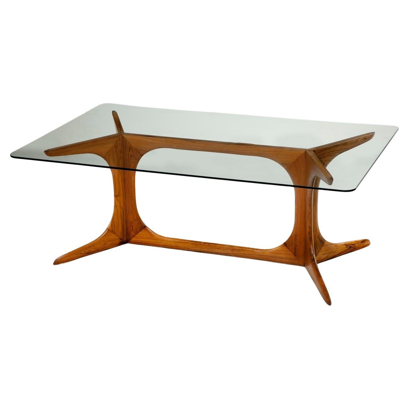 Mid Century Modern coffee table attributed to Guglielmo Ulrich (1904-1977) For Sale