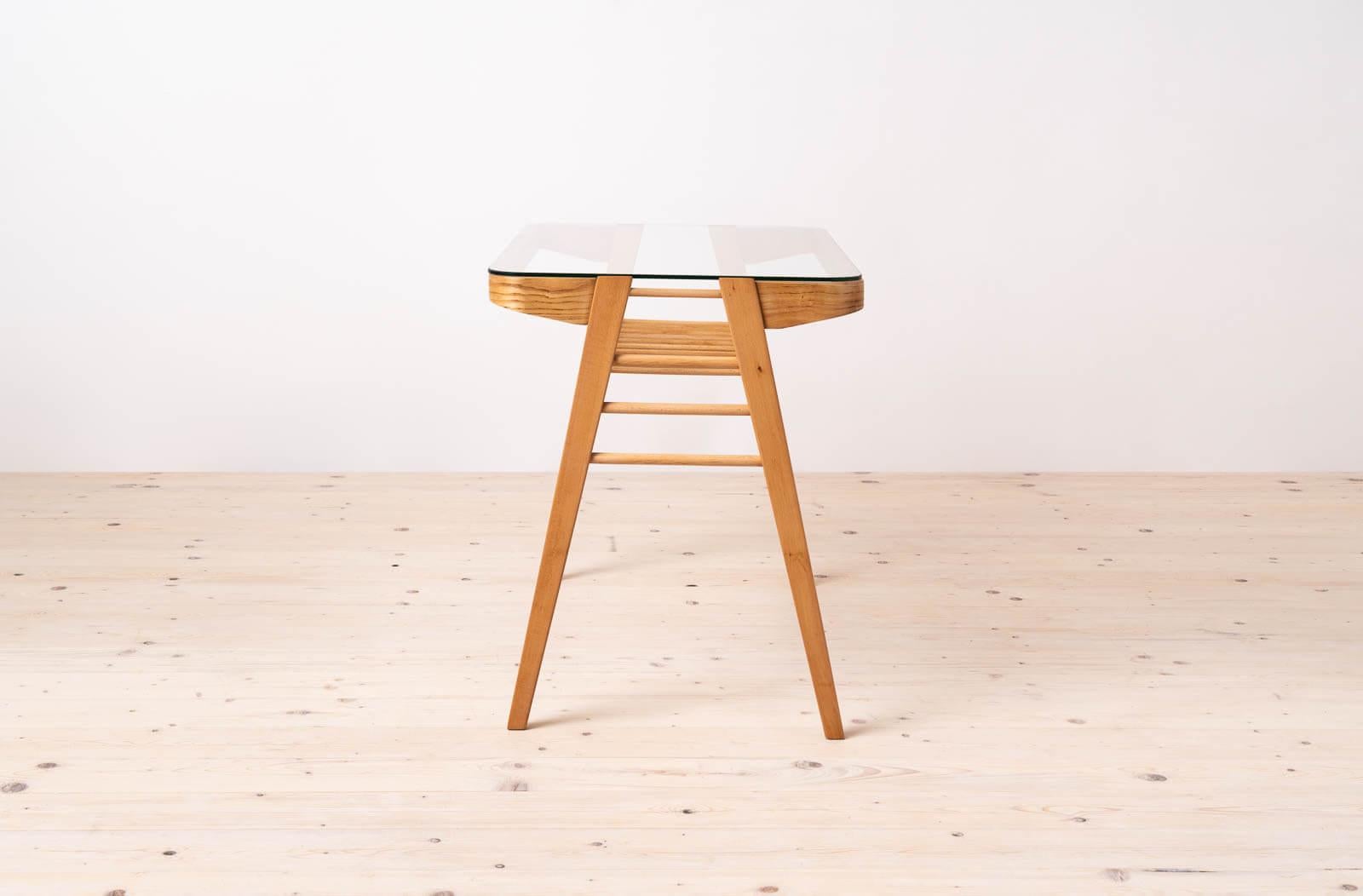 Oiled Mid Century Modern Coffee Table by F. Jirak for ÚLUV, Czech Design, 1960s For Sale